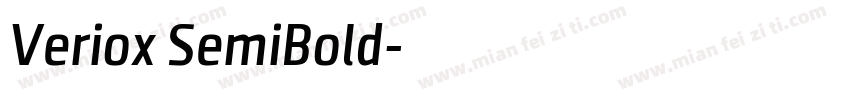 Veriox SemiBold字体转换